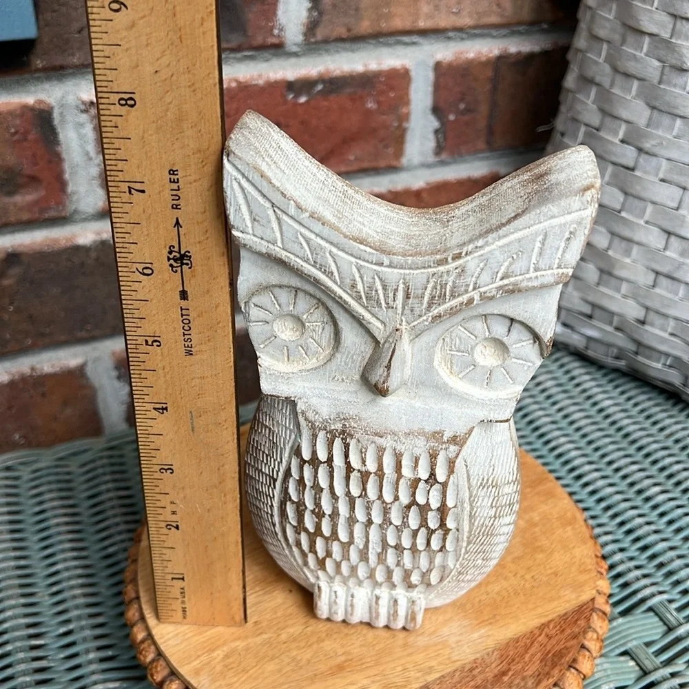 West Elm Carved Wood Owl Door